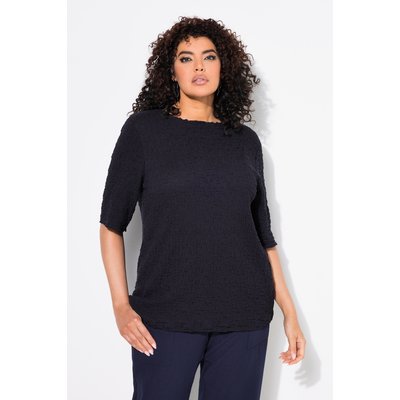 T-shirt texturé, col rond et manches courtes ULLA POPKEN