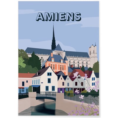 Affiche ville Amiens L'AFFICHERIE