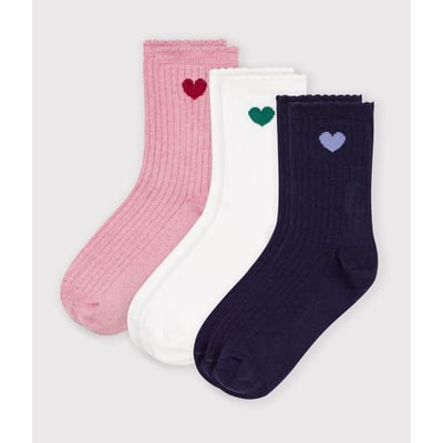 Lot de 5 paires de chaussettes, motif coeur PETIT BATEAU