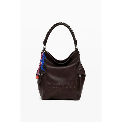 Sac à dos effet daim grand logo DESIGUAL
