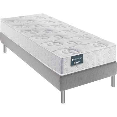 Matelas latex 18cm, sommier pieds LAVANDE DUNLOPILLO