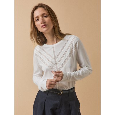 T-shirt dentelle modal et coton biologique CYRILLUS