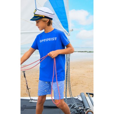 Pyjashort en coton imprimé Boat ARTHUR