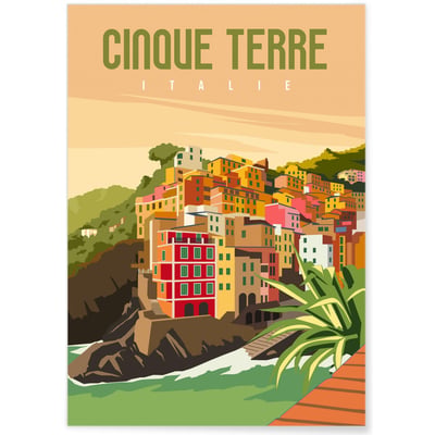 Affiche Cinque Terre L'AFFICHERIE