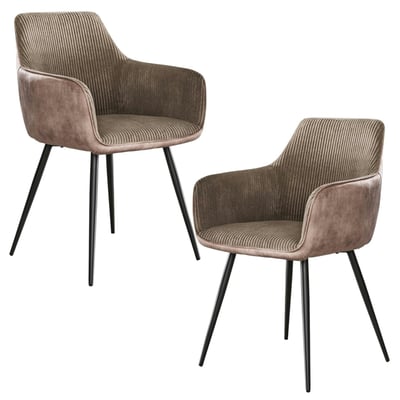 Fauteuil de table beige sable bi-matière (lot de 2) GALWAY PIER IMPORT