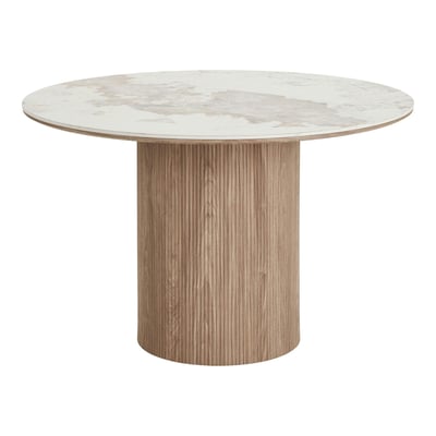 Table à manger ronde en céramique effet marbre Ø120 cm PRATO PIER IMPORT