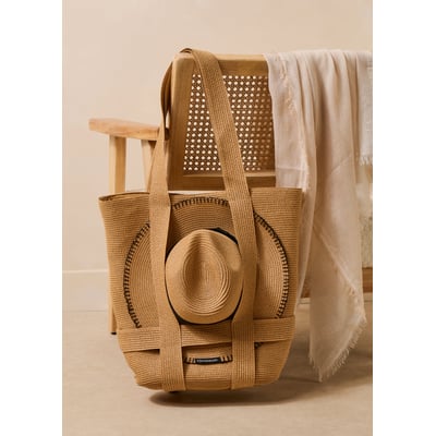 Sac cabas en paille LA FEE MARABOUTEE