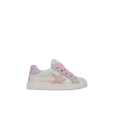 Baskets en cuir avec paillettes dégradé PINN ZIP. NATURINO