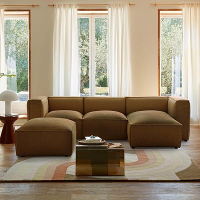 Eckelement SEVEN für modulares Sofa, Vintage-Cord LA REDOUTE INTERIEURS