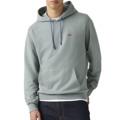 Sweat beige chiné en coton avec un col à capuche et une poche kangourou LEVI'S