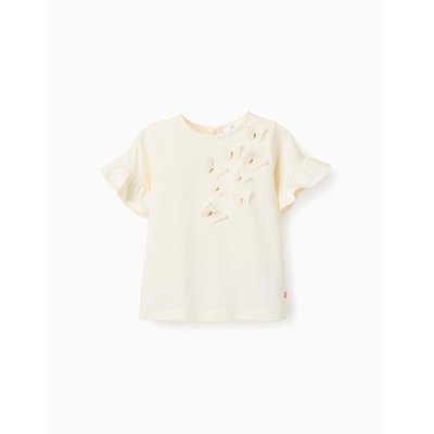T-shirt de Coton avec Papillons 3D ZIPPY