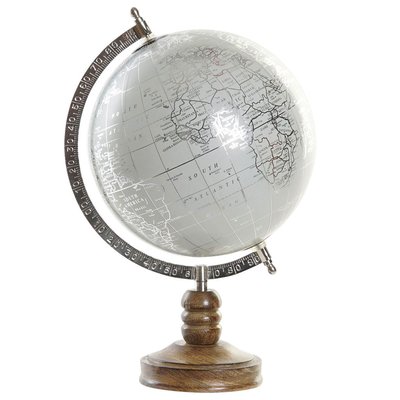 Globe terrestre vert menthe style ancien base bois WADIGA