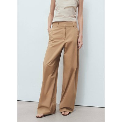Pantalon coton wideleg taille normale MANGO