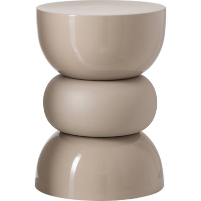 Table d'appoint en métal brillant et mat RECOLLECTION