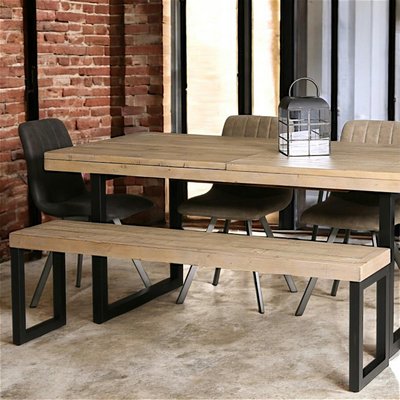 Banc de table en bois recyclé 155 cm AUCKLAND PIER IMPORT