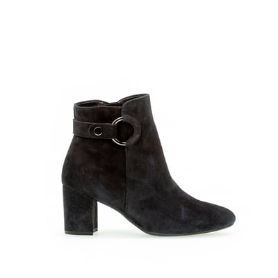 Bottines en velours à talon recouvert GABOR