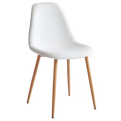 Lot de 4 chaises, velours côtelé, COPENHAGEN NORDLYS