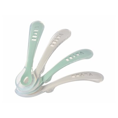 Lot de 4 cuillères silicone 2ème âge BEABA