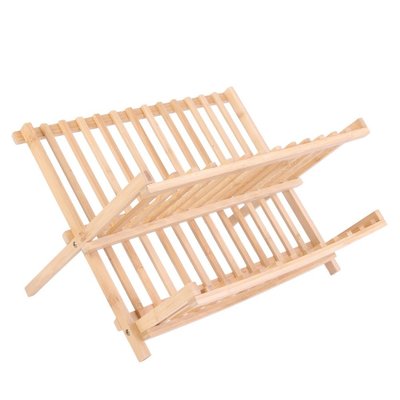 Égouttoir à vaisselle pliable en bambou DECORATIE