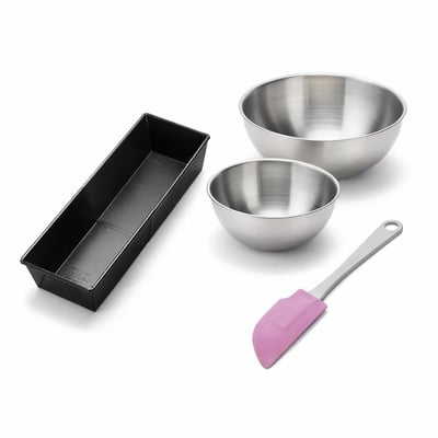 Set de 4 ustensiles de pâtisserie moule à gâteaux bol et spatule ZENKER