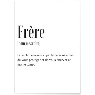 Affiche Définition Frère L'AFFICHERIE