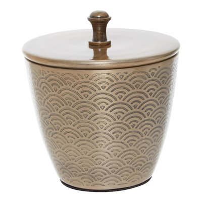 300ml Art Deco Gold Finish Canister with Lid SO'HOME
