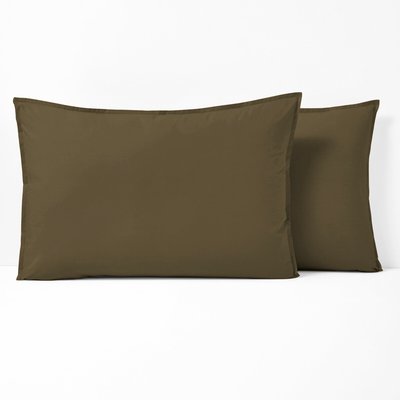 Scenario Plain 100% Cotton Percale 200 Thread Count Pillowcase LA REDOUTE INTERIEURS