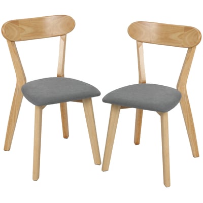 Chaise de salle à manger Tissu effet lin (100 HOMCOM