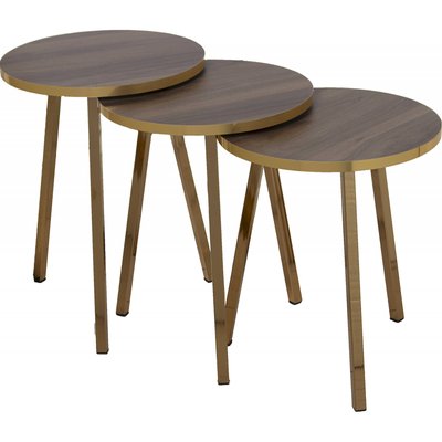 Tables gigognes en bois, élégance (lot de 3) RECOLLECTION