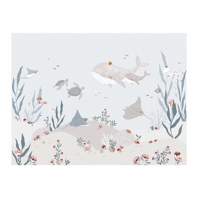 Décor papier peint fonds marins OCEAN FIELD LILIPINSO