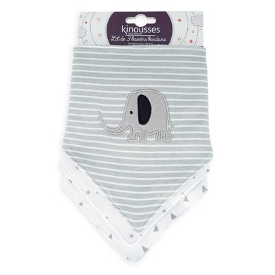 Bavoir bandana - ELEPHANT x3 TROIS KILOS SEPT