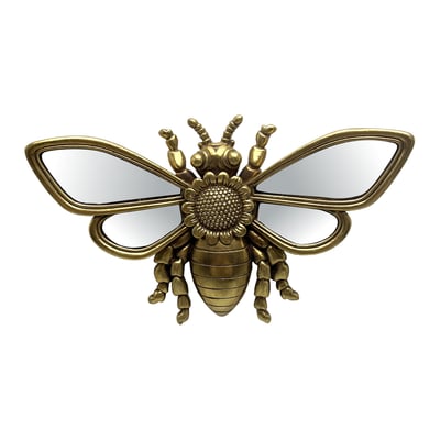 Déco murale abeille fleur miroir 24x15cm EMDE