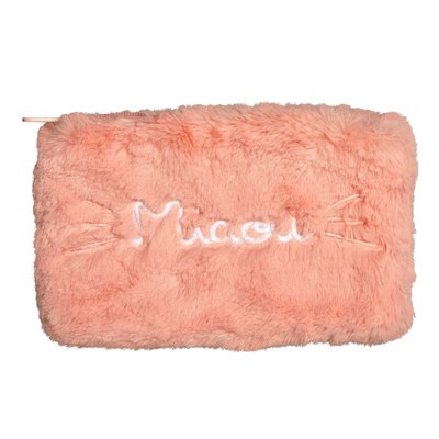 Pochette peluche imitation fourrure MIAOU DRAEGER PARIS