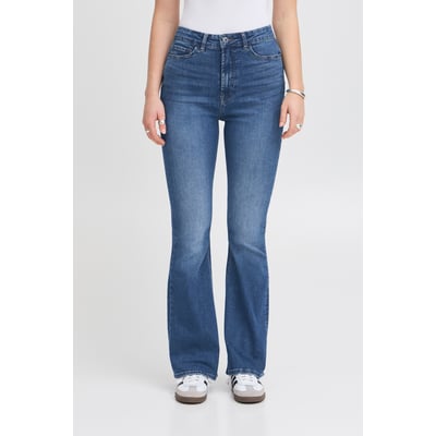 Jeans cinq poches, coupe droite évasée en bas ICHI
