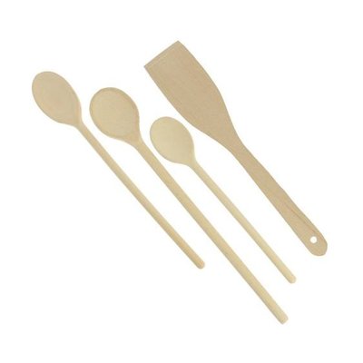 Set 4 Cuillères En Bois ABSOLUMENT MAISON