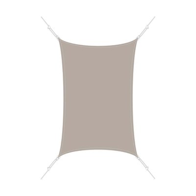 Voile d'ombrage rectangle 3 x 4,5m JARDINDECO