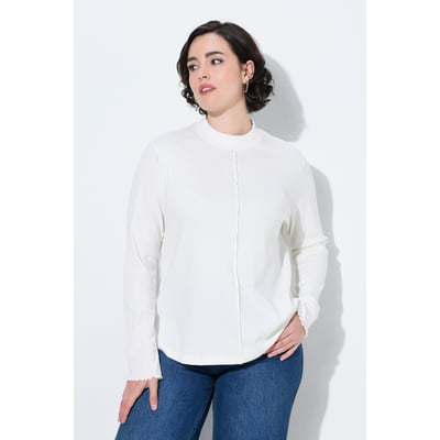 T-shirt en jersey côtelé, col montant ULLA POPKEN