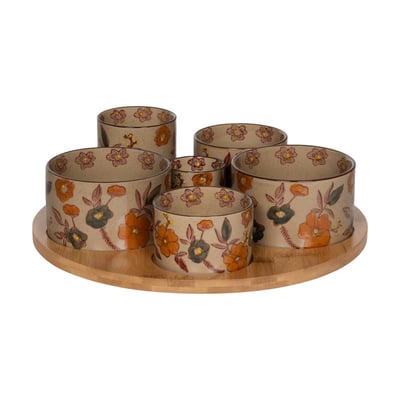 Service apéritif 6 pièces Aveline 31 cm - AVELINE TABLE PASSION