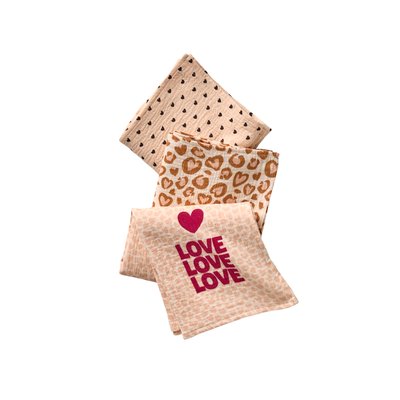 Lot de 3 langes en gaze de coton LOVELY LÉO VERTBAUDET