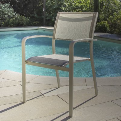 Fauteuil à accoudoir et textilène HOME MAISON