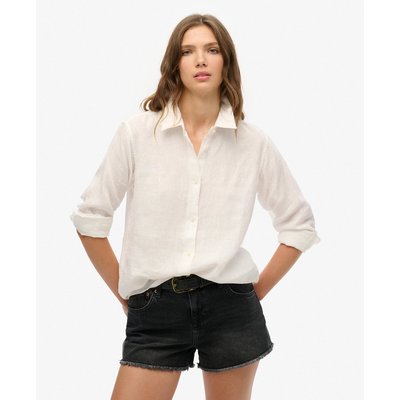 Chemise boyfriend décontractée en lin SUPERDRY