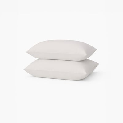 Lot de 2 taies d’oreiller unies en coton bio, LES INDISPENSABLES A DEMAIN
