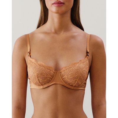 Soutien-gorge corbeille en dentelle marron MOCHALATIZ UNDIZ