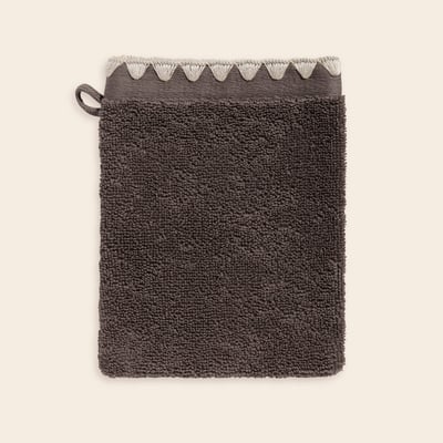 Gant De Toilette en Éponge unie et point feston triangulaire NERYDA MADURA