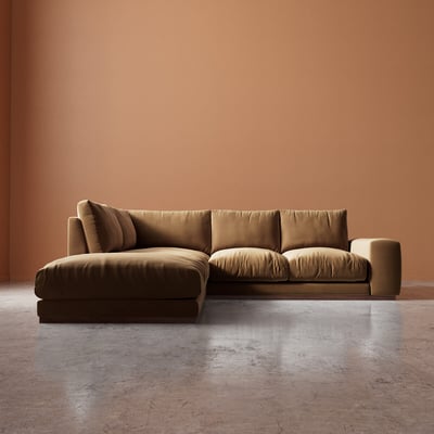 Denver Easy Velvet Corner Chaise Sofa SWOON