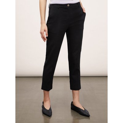 Pantalon capri en toile mélangée lin viscose MOTIVI