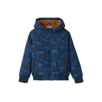 Blouson à capuche motifs dinosaures doublé polaire VERTBAUDET