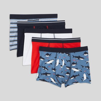 Lot de 5 boxers imprimés, contenant du coton BIO, certifié OEKO-TEX MONOPRIX KIDS