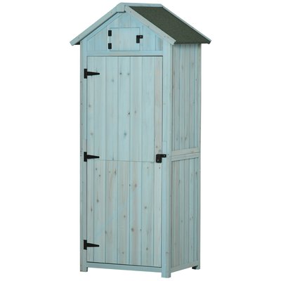 Armoire de jardin 3 étagères 2 portes loquets bois sapin OUTSUNNY