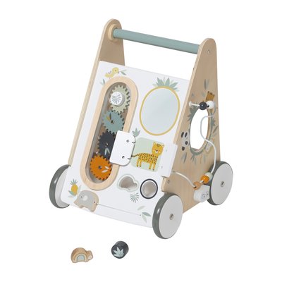 Chariot de marche avec freins HANOÏ en bois VERTBAUDET